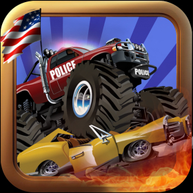 couverture jeu vidéo USA Monster Police Truck : Crime Crush Racing Games