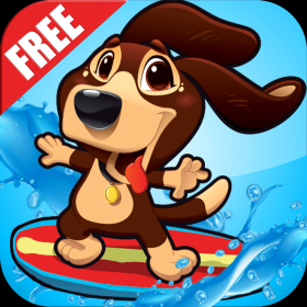 couverture jeu vidéo Where's the Bst Riptide ? Free : My Pet Puppy Water Surfing Race
