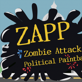 couverture jeu vidéo ZAPP Zombie Attack Political Paint Ball