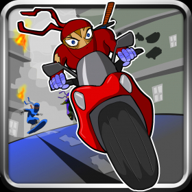 couverture jeu vidéo Zombie Ninja Run HD : A Bike Race To The Casino Kingdom Pro - Racing Game