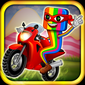 extrait jeux-video A Candy Clash Ninja Bike Ride - Race to the Draw Line at Mt. Rush!