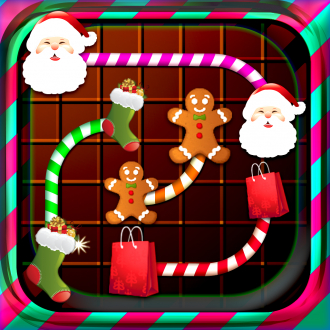 extrait jeux-video A cute christmas character flow free brain puzzle game:Connect your xmas heroes