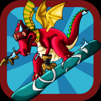 extrait jeux-video A Dragon Turbo Snowboard Race, Neno vs Yeti