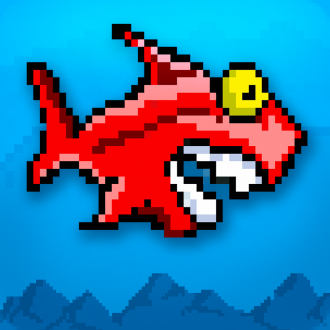 extrait jeux-video A Flappy Mega Shark FREE: Eats Tiny Bird Fish Adventure