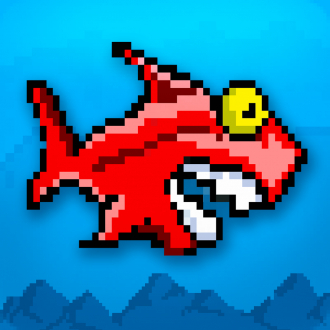 extrait jeux-video A Flappy Mega Shark PRO: Eats Tiny Bird Fish Adventure