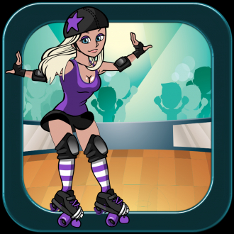 extrait jeux-video A Roller Derby Wipeout Skating Game