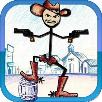 extrait jeux-video Agressif Cow-boy Bâton Homme Revolver Duel : Rapide Attaque Vieux Occidental Lutte FREE