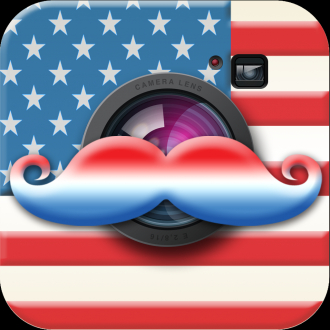 extrait jeux-video American Mustache Booth - Free Patriotic Photo App