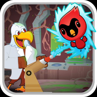extrait jeux-video Angry Bird spongieux projette explosion - jeu d'association Animal fou