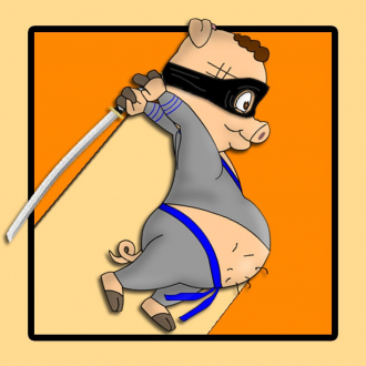 extrait jeux-video Assassin Ninja Cochons Gratuit Mauvais Porcin Sauter Jusqu'à & Courir Sur Temple Toit