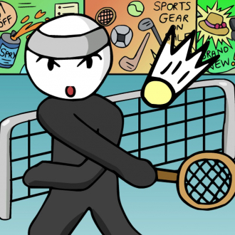 extrait jeux-video Badminton - Stickman Edition