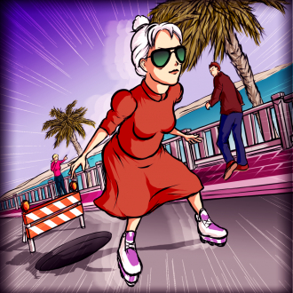 extrait jeux-video Crazy Grandma On Skates Free