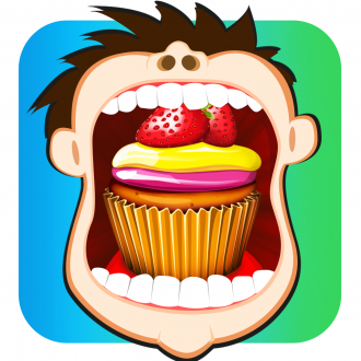 extrait jeux-video Cupcake Mouth Wide Open : Kids Don't tell the Dentist - Gold