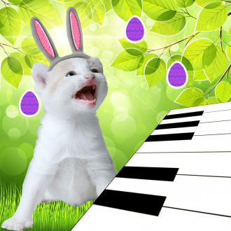 extrait jeux-video Cute 3D Easter Bunny Kitten Piano