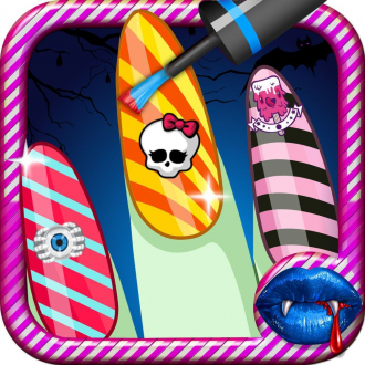 extrait jeux-video Effrayant Spa Style Conceptions: Monstre Fille Ongle Polonais art Salon FREE