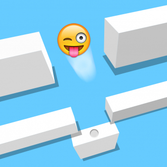 extrait jeux-video Emoji Dash - Radical Emojicon Face jump up Skyward to avoid wall
