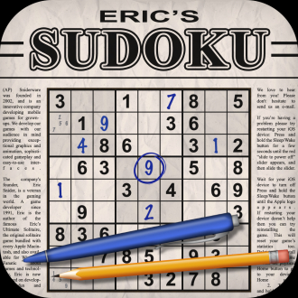 extrait jeux-video ▷Eric's Sudoku – Classic Puzzles from Simple to Expert