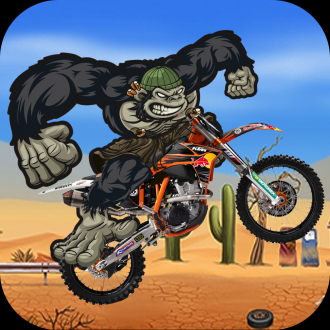 extrait jeux-video Gorille Run - multijoueurs course de Moto dans un Match amusant